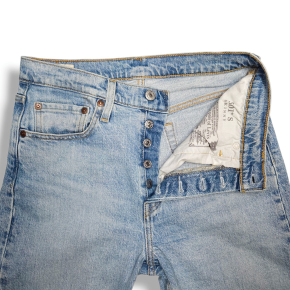 EUC Levi’s Premium 501 S High Rise Button Fly Skinny Jeans Sz. 27x29 Tango Light - Picture 4 of 10